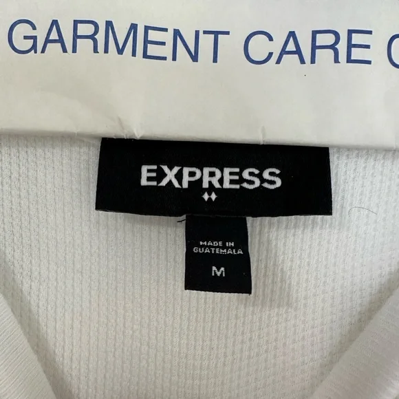 Express Two-Tone White and Tan Men's Shirt - Picture 2 of 2